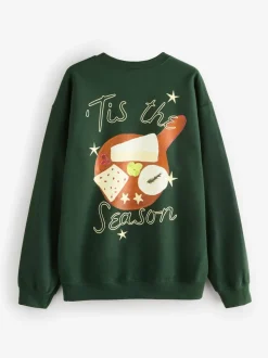 Sweat à imprimé graphique et dos Super Good Noël