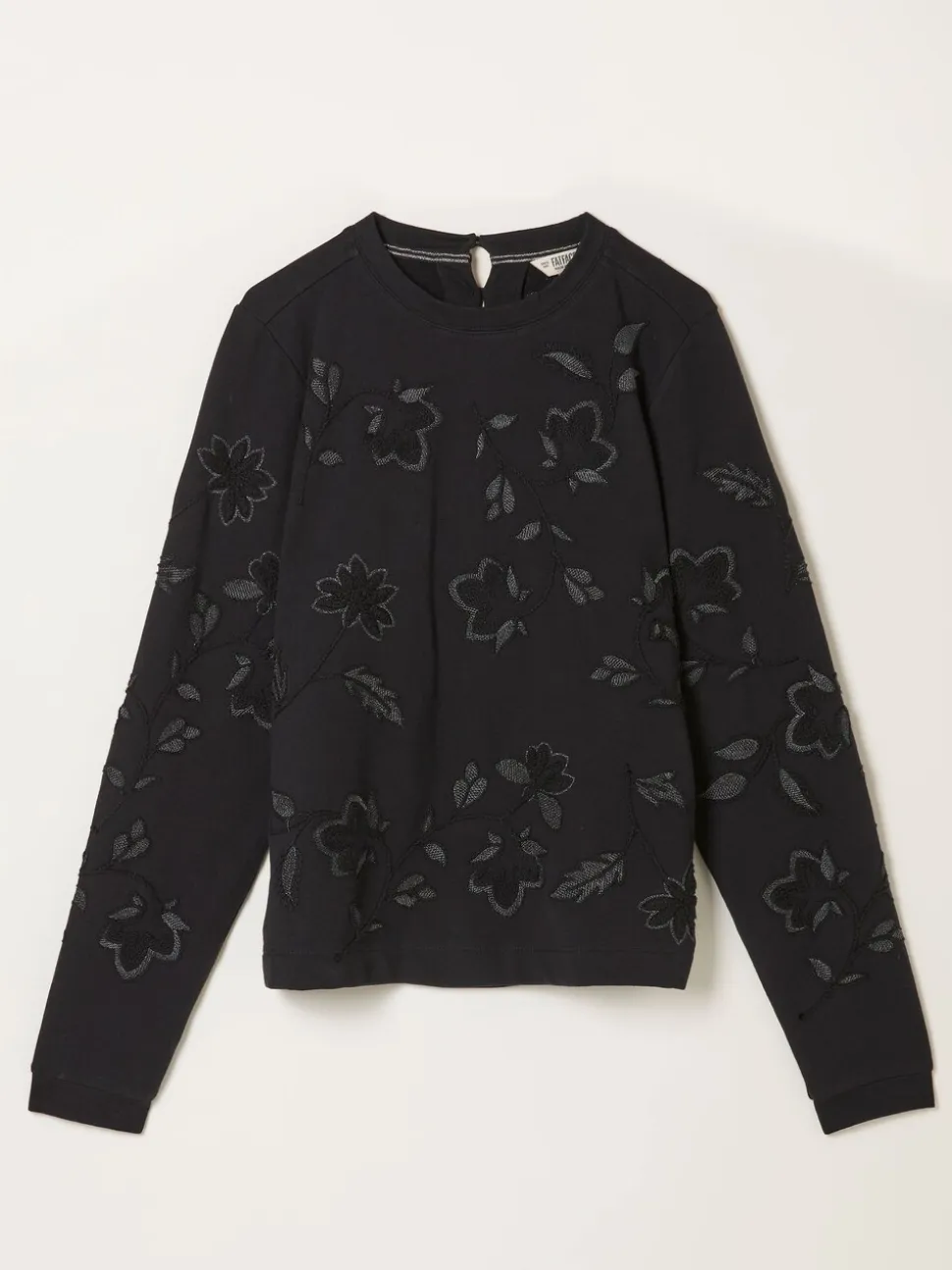Sweat-shirt brodé col rond FatFace