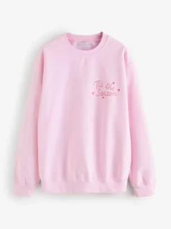 Sweat-shirt Graphique Bon Noël Tis The Season Back