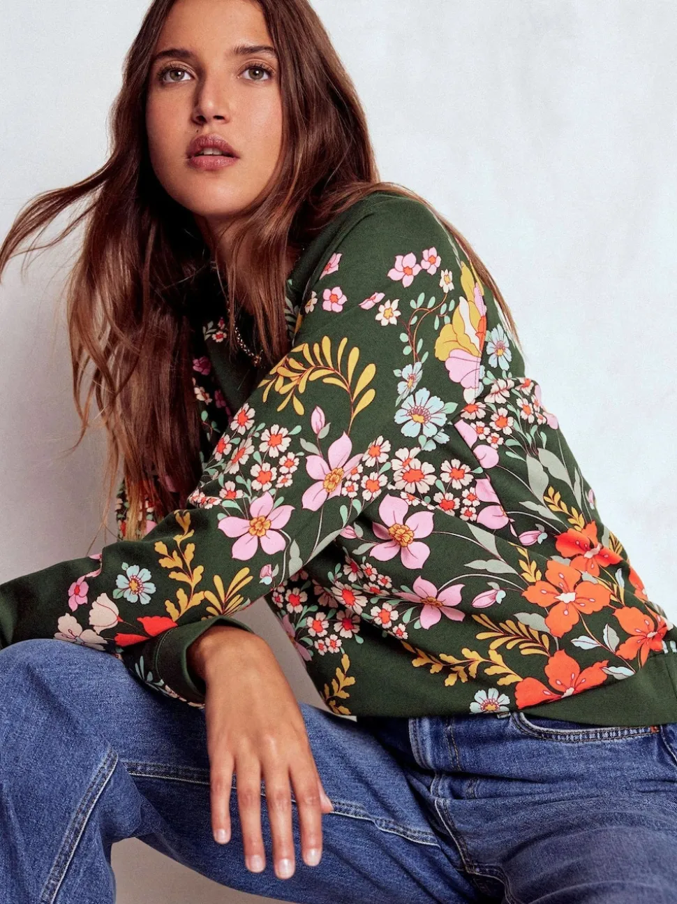 Sweat-shirt imprimé Boden Rosa