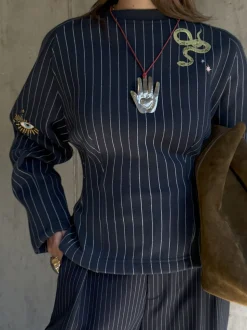 Sweat-shirt Never Fully Dressed Pinstripe Barrel