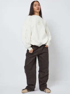 Sweat-shirt Skinnydip Disney Living In A Fantasy Or brodé