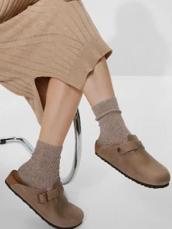 Tabacco marron - Sabots Birkenstock Boston Oil en cuir