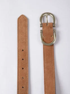 Tan - Ceinture Lakeland Leather Bowness en daim à double boucle