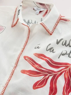 Terrain blanc - Chemise de plage