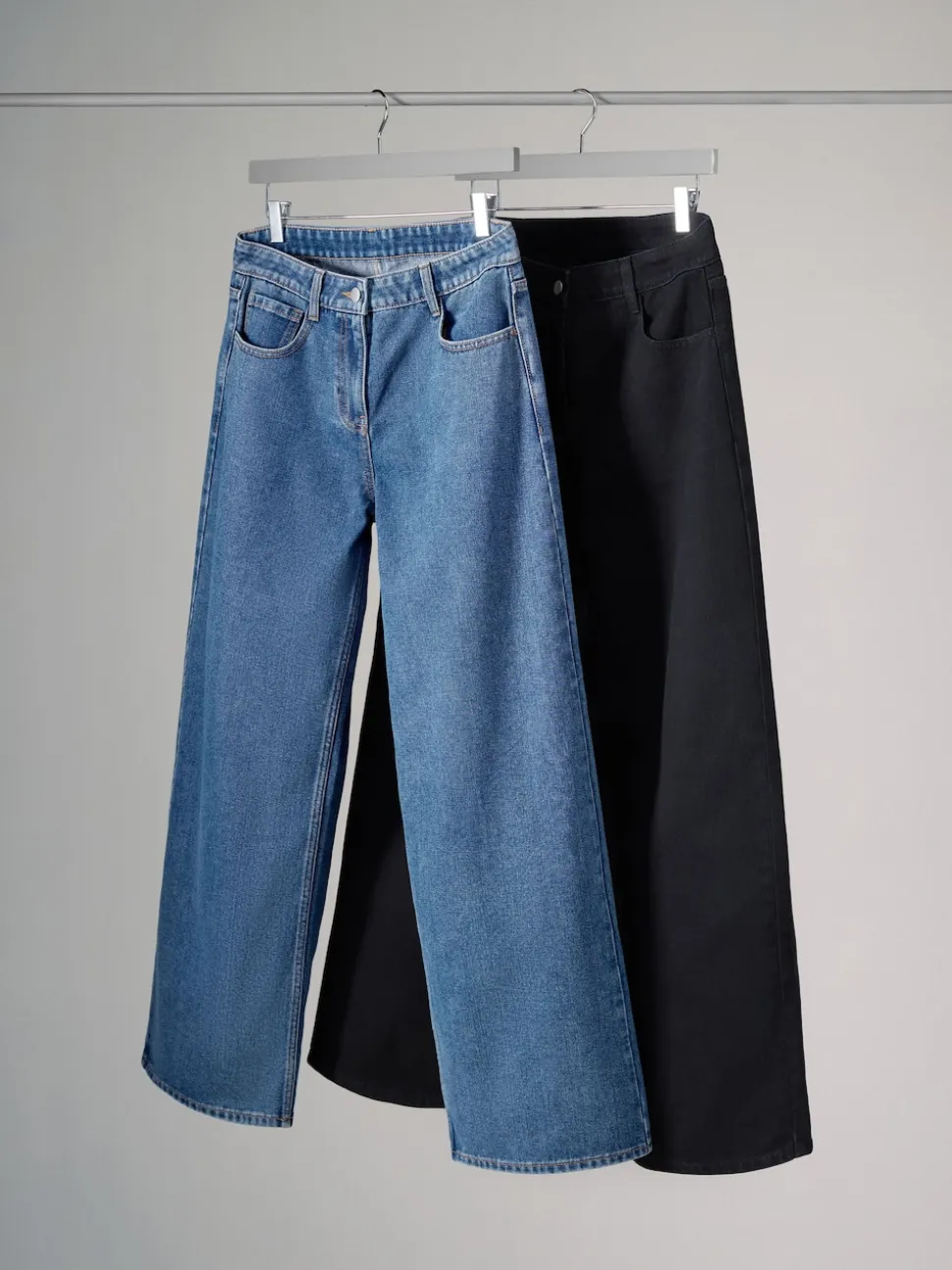 The Set Lot de 2 Denim Jean à jambe large 100% coton