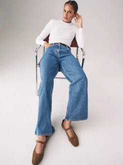 The Set Lot de 2 Denim Jean à jambe large 100% coton
