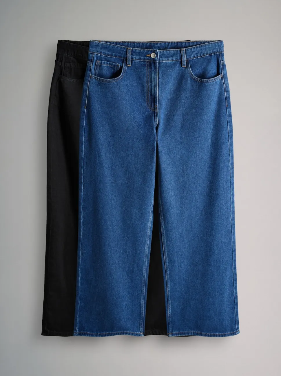The Set lot de 2 Jean Denim Jambe large Bas