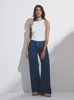 The Set lot de 2 Jean Denim Jambe large Bas