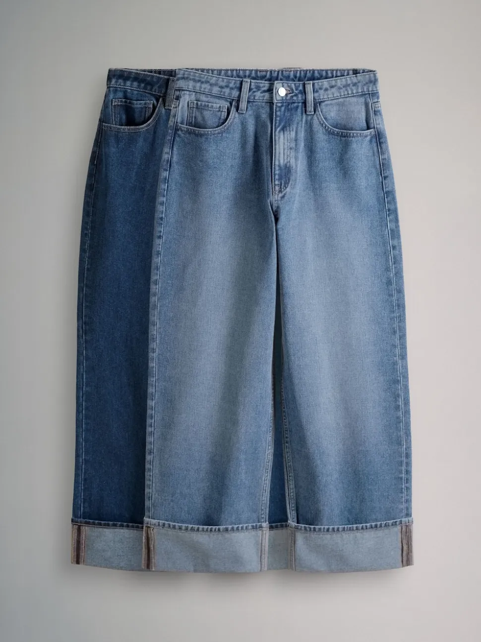 The Set lot de 2 jeans à ourlet retroussé