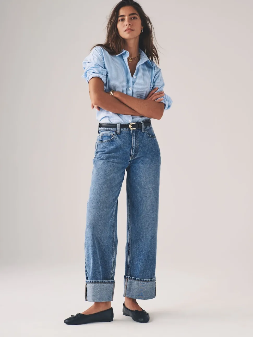 The Set lot de 2 jeans à ourlet retroussé
