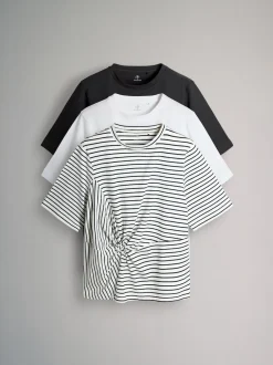 The Set lot de 3 t-shirts avec nœuds sur le devant