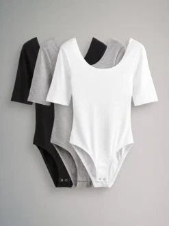 The Set 3{Lot Manches longues nervurées Body