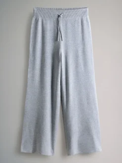 The Set Sweat-shirt à capuche côtelé en maille et Pantalons Jambe large