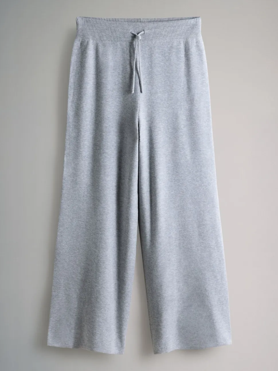 The Set Sweat-shirt à capuche côtelé en maille et Pantalons Jambe large