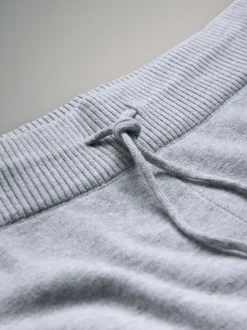 The Set Sweat-shirt à capuche côtelé en maille et Pantalons Jambe large