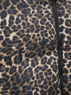 Threadbare Leopard Imprimé À capuche Puffer Coat