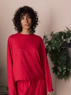 Étoile rouge - Pyjama à manches longues doux cœur