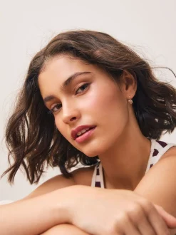 Ton argenté brossé - Boucles d’oreilles cœur