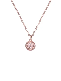 Ton or rose, cristal rose vintage - Ted Baker Tone SOLTELL : Collier avec pendentif en cristal scintillant solitaire