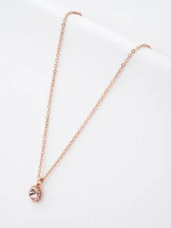 Ton or rose, cristal rose vintage - Ted Baker Tone SOLTELL : Collier avec pendentif en cristal scintillant solitaire