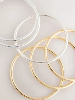 Ton Or/Argent - Lot de bracelets minces mixtes