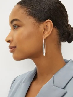 Tonalité argentée - Boucles d'oreilles traversantes