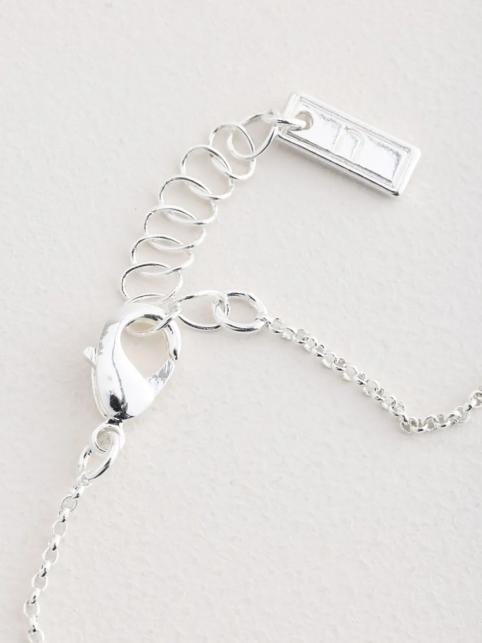 Tonalité argentée - Bracelet de cheville avec cœur pavé