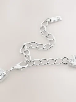 Tonalité argentée - Collier de bijoux Statement