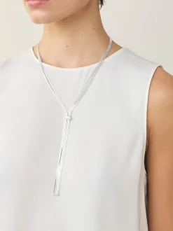 Tonalité argentée - Collier Slinky Chain Y Profile