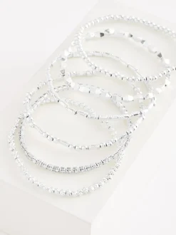 Tonalité argentée - Lot de bracelets extensibles scintillants