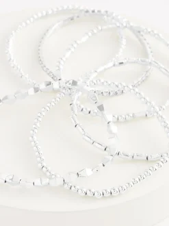 Tonalité argentée - Lot de bracelets extensibles scintillants