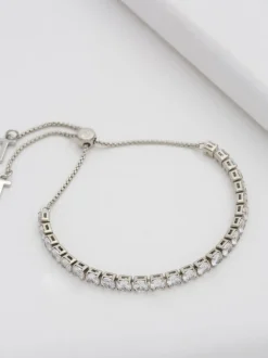 Tonalité argentée - Ted Baker Tone Melrah: Bracelet Curseur Icon Crystal, cristal transparent