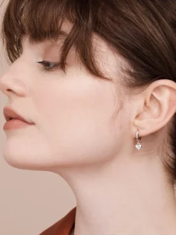 Tonalité argentée - Ted Baker HARRYE : Boucles d’oreilles Tiny Heart Huggie