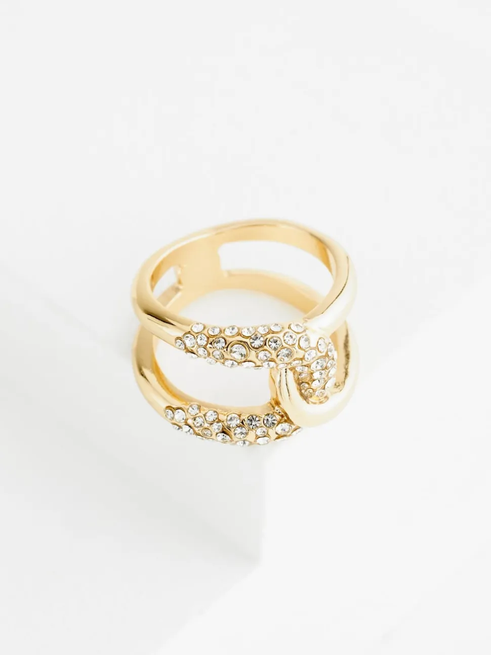 Tonalité d'or - Bague scintillante Interlink