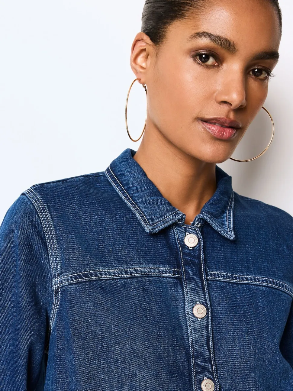 Tonalité d'or - Boucles d’oreilles créoles surdimensionnées