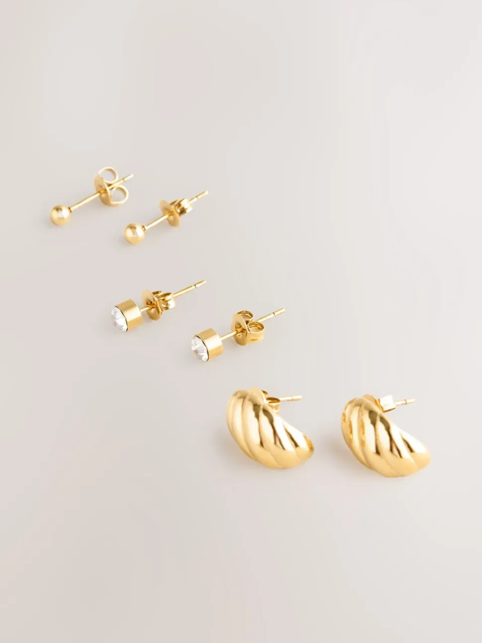 Tonalité d'or - Boucles d'oreilles imperméables en acier inoxydable