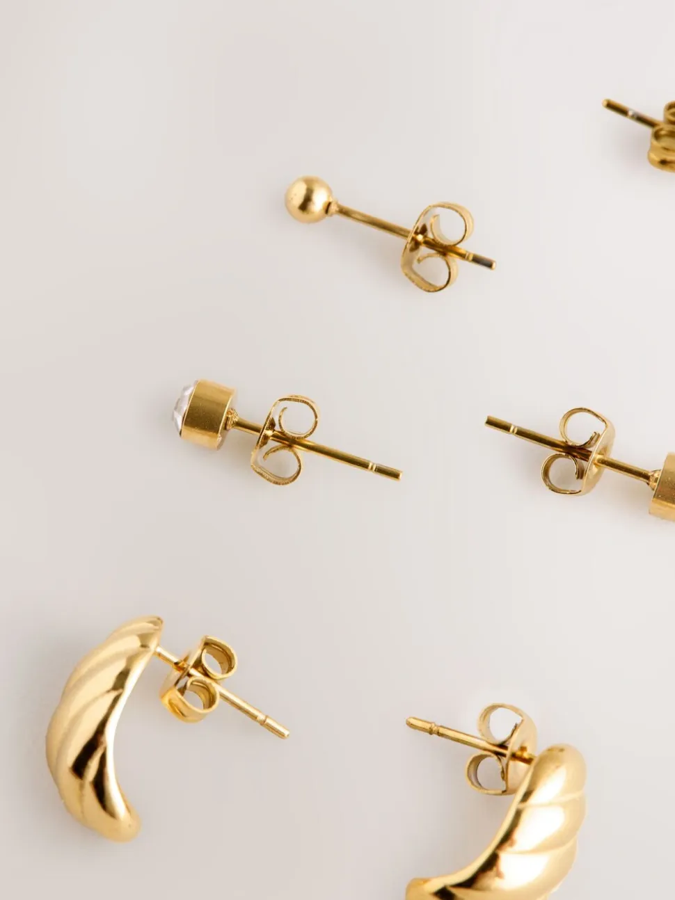 Tonalité d'or - Boucles d'oreilles imperméables en acier inoxydable