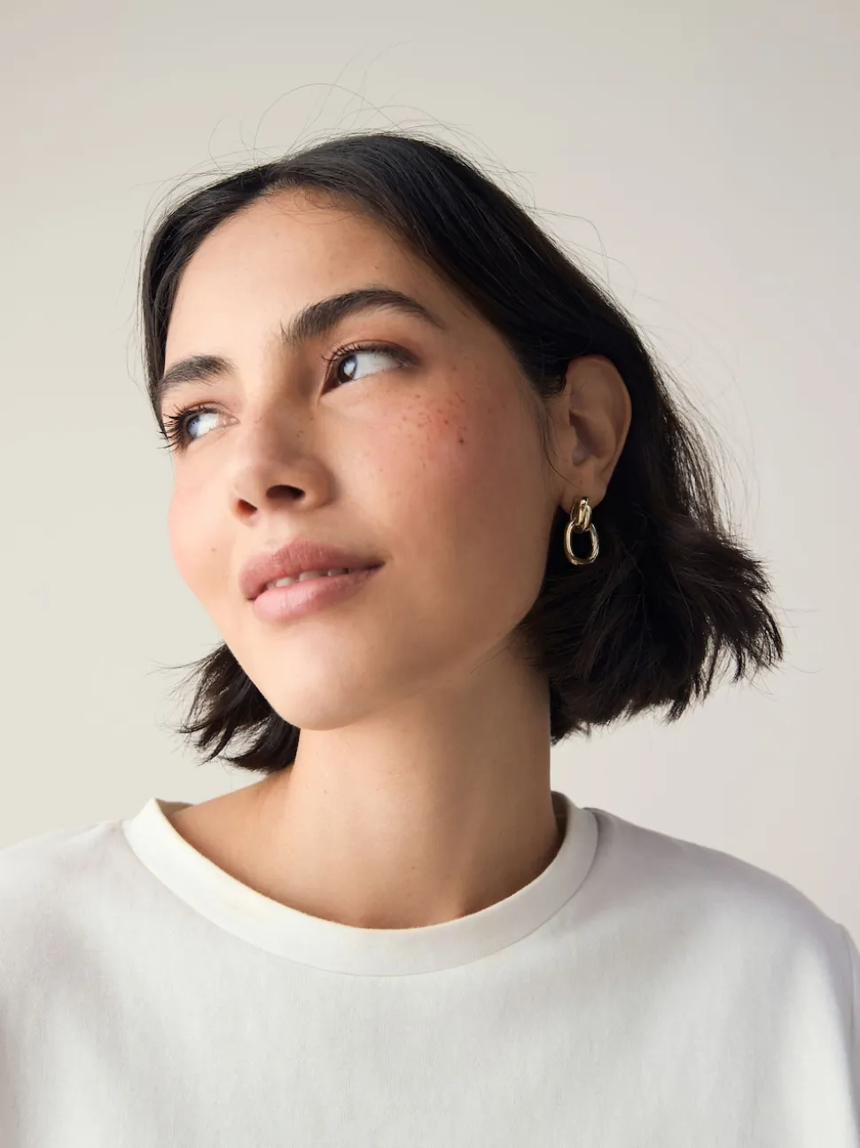 Tonalité d'or - Boucles d'oreilles Door Knocker Stud