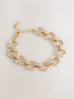 Tonalité d'or - Bracelet chaîne scintillante