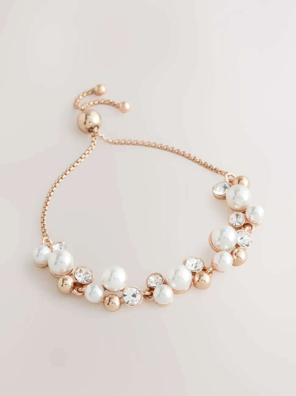 Tonalité d'or - Bracelet extensible effet perles scintillantes