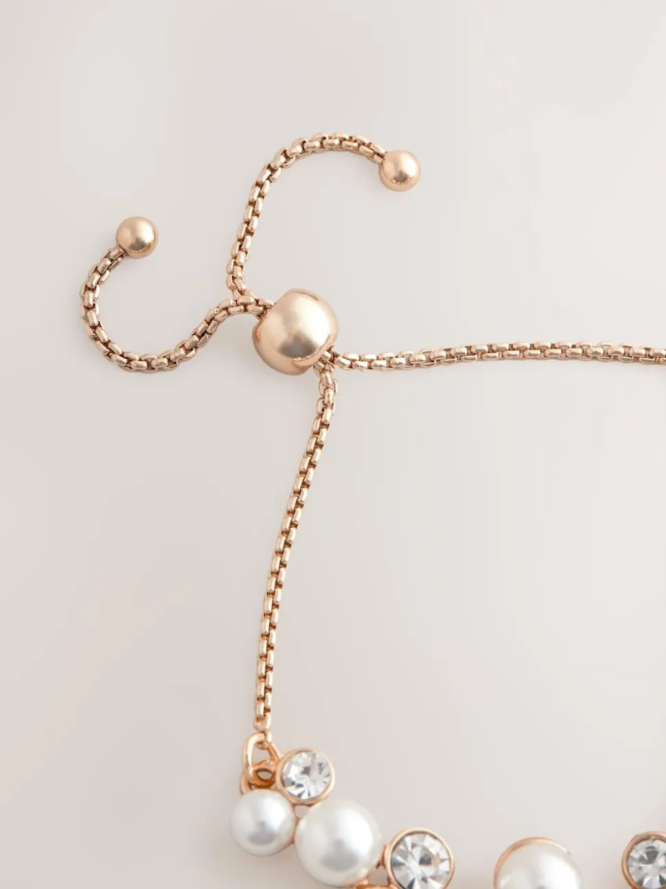 Tonalité d'or - Bracelet extensible effet perles scintillantes