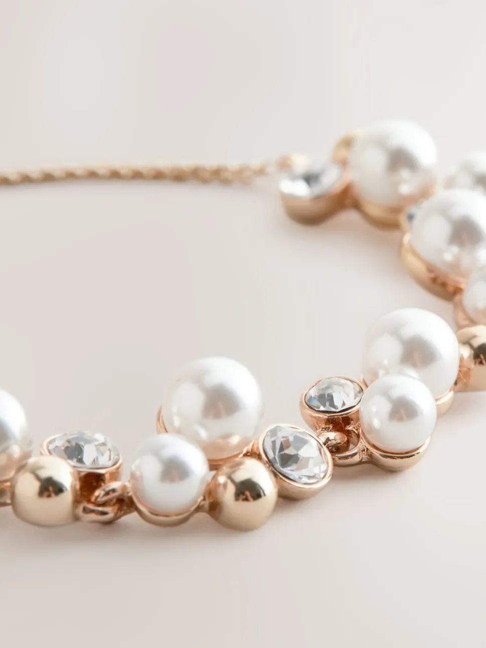 Tonalité d'or - Bracelet extensible effet perles scintillantes