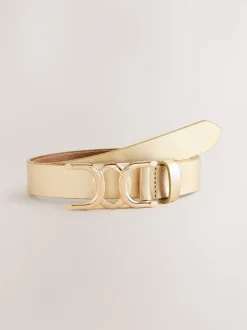Tonalité d'or - Ceinture Regular Statement en cuir à boucle