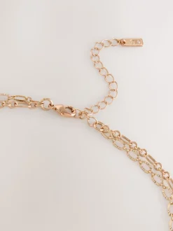 Tonalité d'or - Collier à breloque cœur