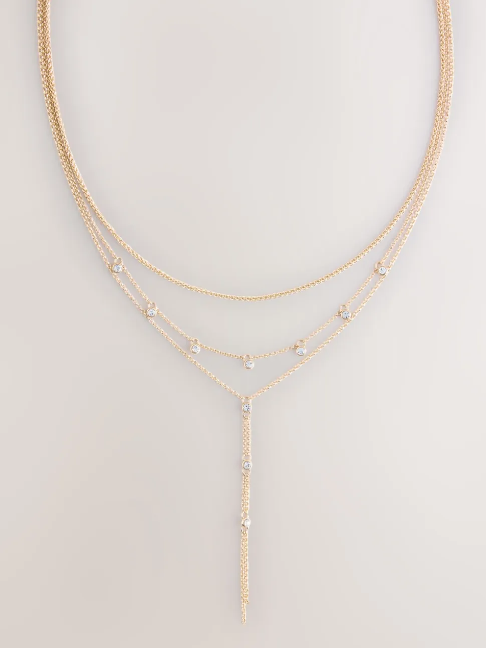 Tonalité d'or - Collier à gouttes superposées avec détails scintillants