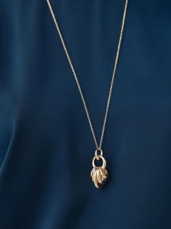 Tonalité d'or - Collier à pendentif cerceau empilé