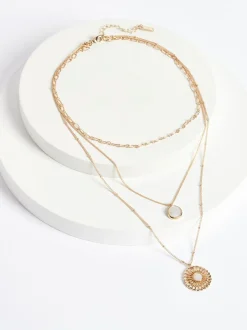 Tonalité d'or - Collier Fleuri 3 Row