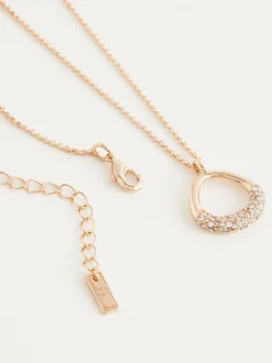 Tonalité d'or - Collier ouvert en forme de goutte d’eau