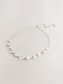 Tonalité d'or - Collier pully effet perles scintillantes